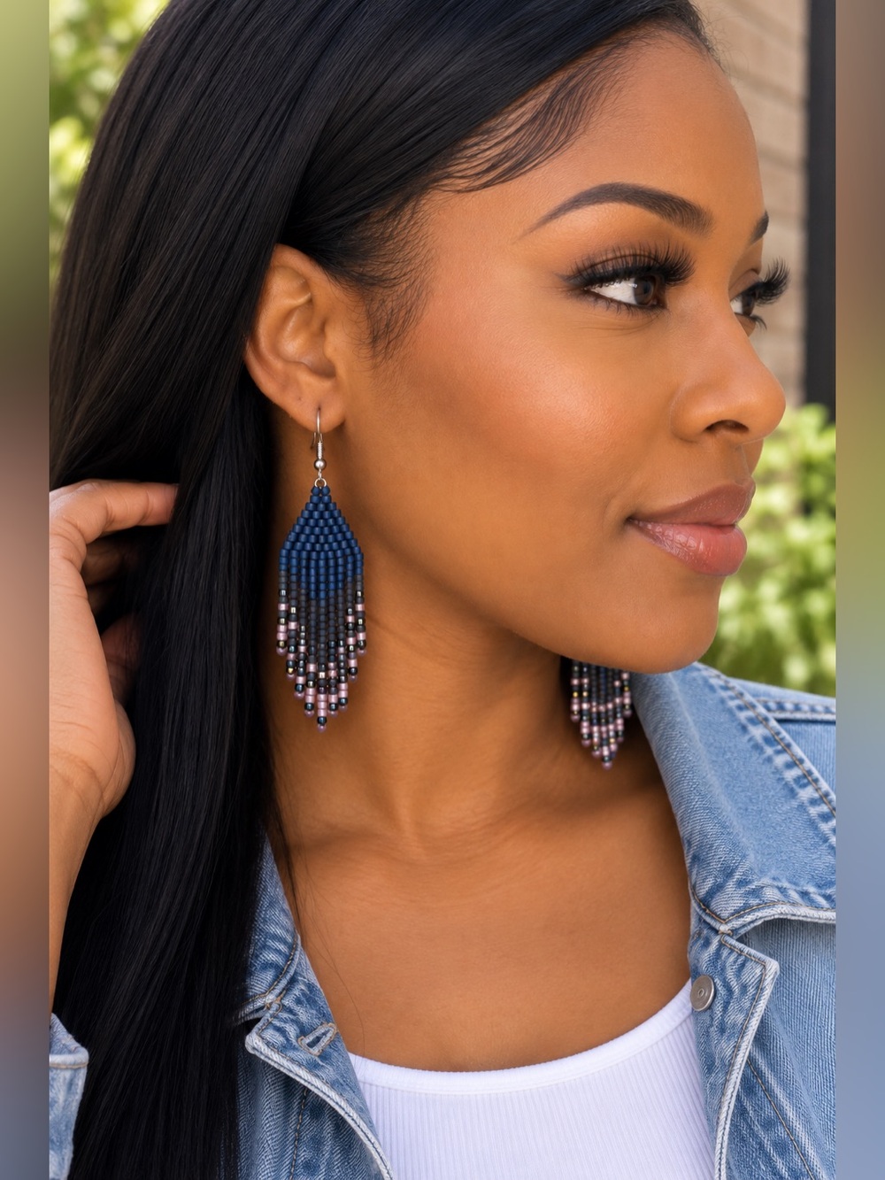 Elegant Beaded Fringe Earrings